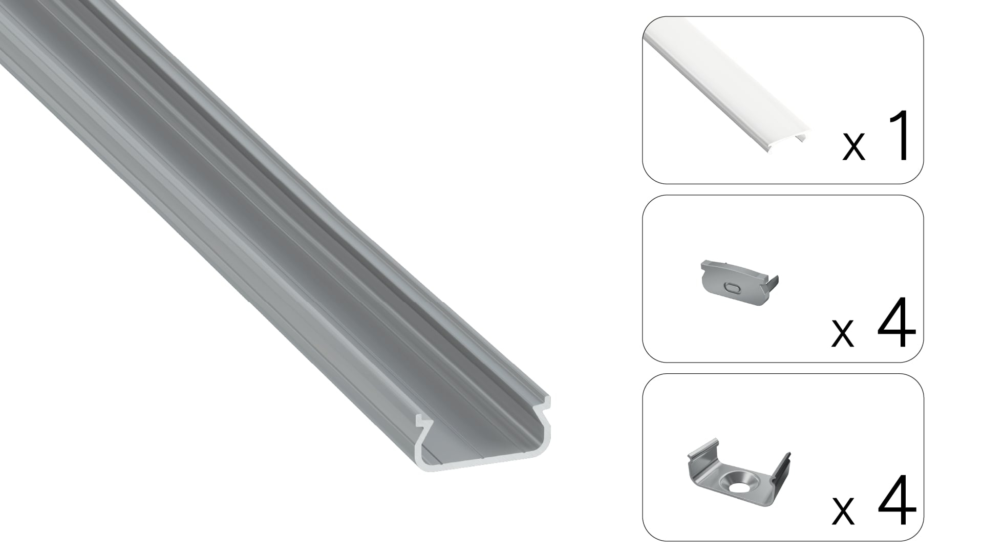 TEKKNI ORRE Set, silver, milky cover, 3 m 2.0